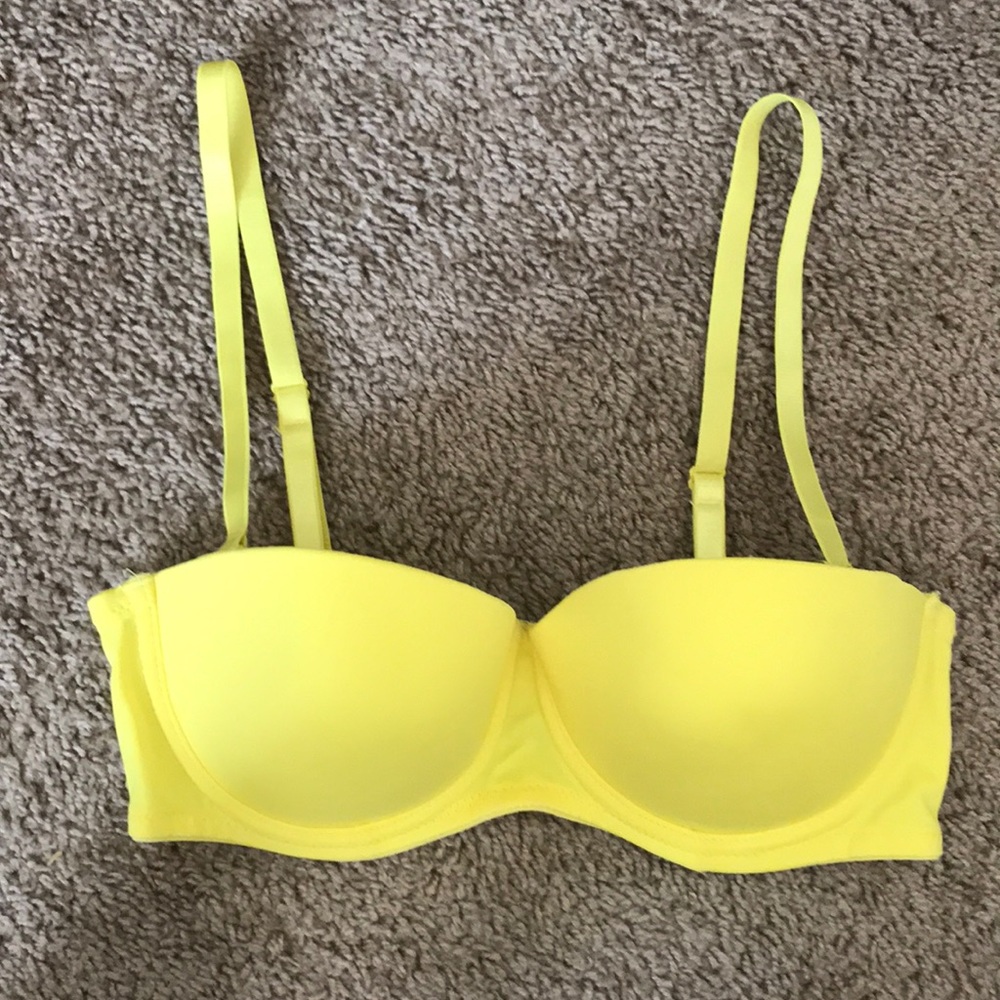 Bright Yellow Bra w/ Adjustable Strap